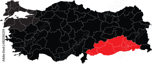  Southeastern Anatolia Region on the Map of Turkey