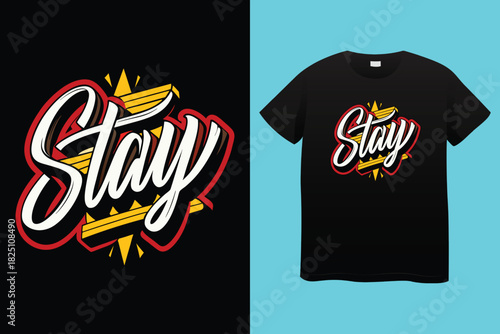 never give up stay strong motivational typography tee design for unwavering spirit