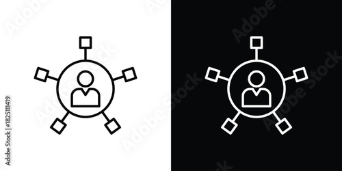 Affiliate marketing icon symbol, Set of line icons pack