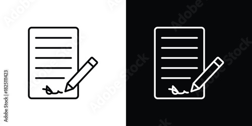 Agreement icon symbol, Set of line icons pack