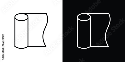 Aluminum foil icon symbol, Set of line icons pack