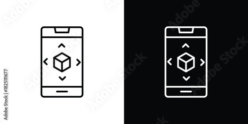 Ar apps icon symbol, Set of line icons pack