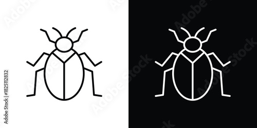 Bedbug icon symbol, Set of line icons pack