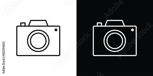 Camera icon symbol, Set of line icons pack