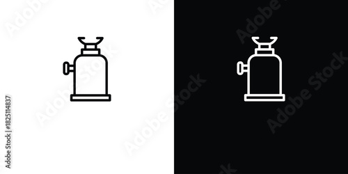 Camping gas icon symbol, Set of line icons pack