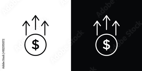 capital gain icon symbol, Set of line icons pack