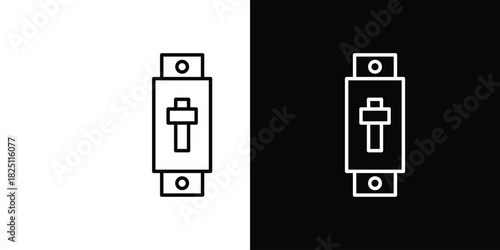 Circuit Breaker icon symbol, Set of line icons pack
