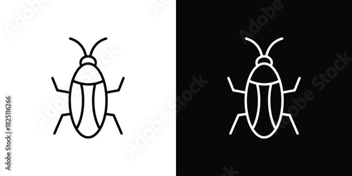 Cockroach icon symbol, Set of line icons pack
