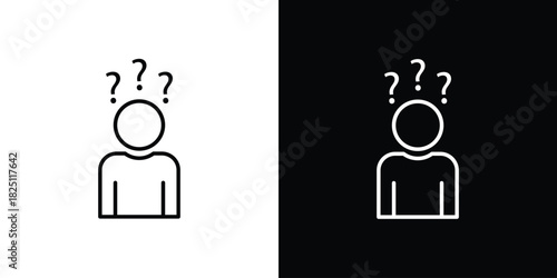 Curious human icon symbol, Set of line icons pack