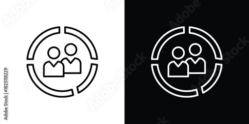 Demographics icon symbol, Set of line icons pack