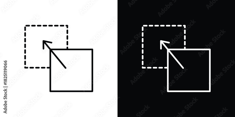 Fototapeta premium Drag and drop icon symbol, Set of line icons pack