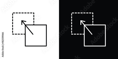 Drag and drop icon symbol, Set of line icons pack