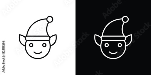 Elf icon symbol, Set of line icons pack