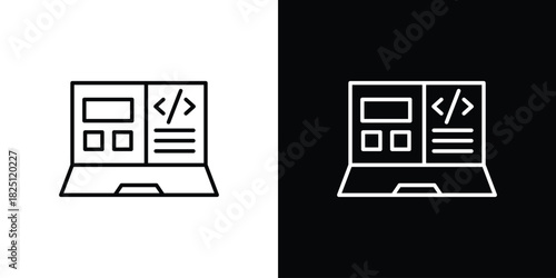 Front end icon symbol, Set of line icons pack
