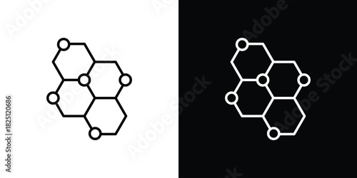 Graphene icon symbol, Set of line icons pack