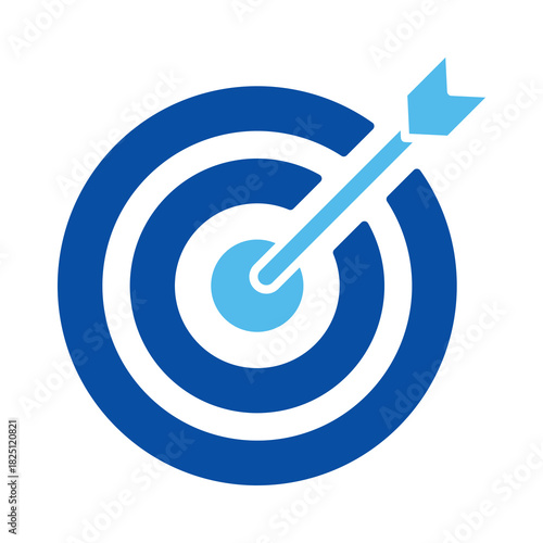 Target In Blue Style, Vector Illustration