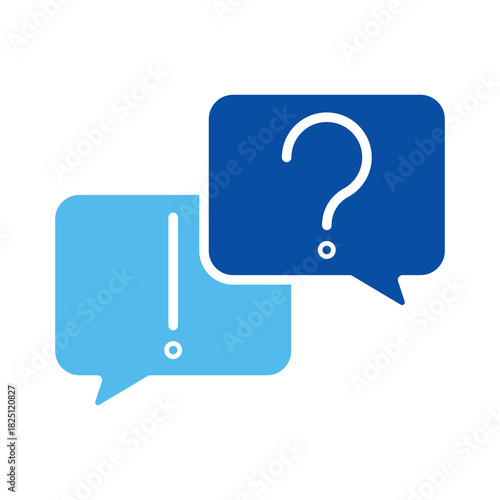 Chat In Blue Style, Vector Illustration