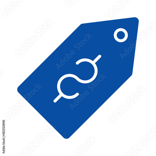 Price Tag In Blue Style, Vector Illustration