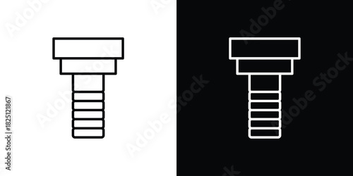 Implant Fixture icon symbol, Set of line icons pack
