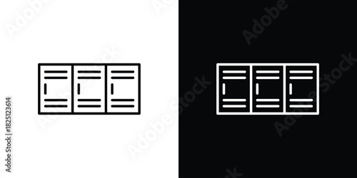 Locker icon symbol, Set of line icons pack