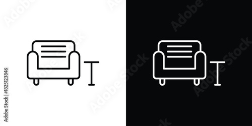 Lounge icon symbol, Set of line icons pack