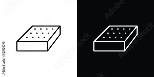 Mattress icon symbol, Set of line icons pack