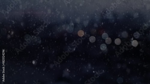 rain falling from the window