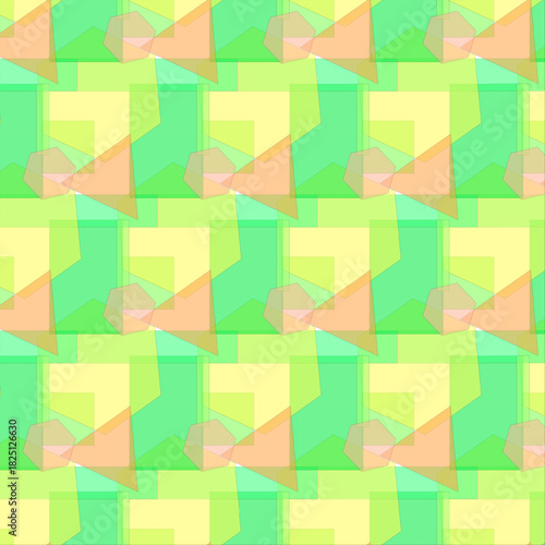 Abstract vector background of translucent geometric shapes.Squares, rectangles, triangles and other geometric shapes in the pattern.
