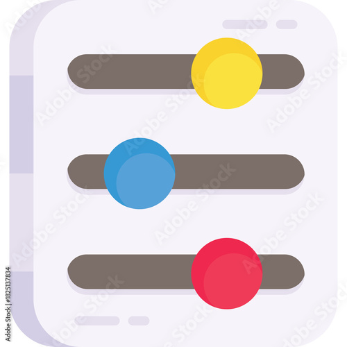 Free Download User Interface Sliders with Yellow Blue and Red Control Knobs on a Light Purple Background Representing Settings and Customization Options for Digital Applications - GFXLoad