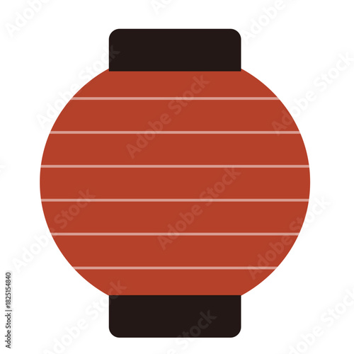 赤ちょうちん　新年お正月フレーム　年賀状和風あしらいパーツアイコン	