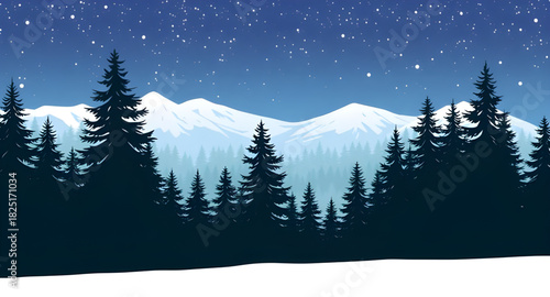 winter,forest,background,cartoon,landscape,snow,tree,pine,fir,nature,cold,ice,frost,sky,hill,mountain,white,scene,outdoor,scenery,seasonal,december,christmas,newyear,holiday,vector,illustration,art,de