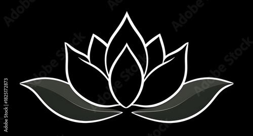 lotus,flower,vector,silhouette,petal,bloom,floral,shape,outline,icon,nature,botanic,elegant,spiritual,zen,sacred,mandala,blooming,waterlily,decor,ornament,pattern,curve,form,figure,solid,black,minimal