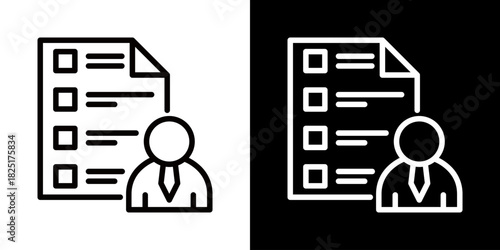 Requirement  Icon Of Line Black And White Style\ 