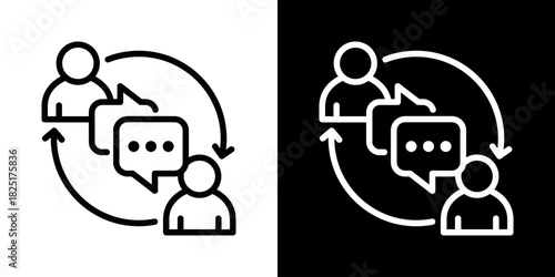 Communication  Icon Of Line Black And White Style\ 