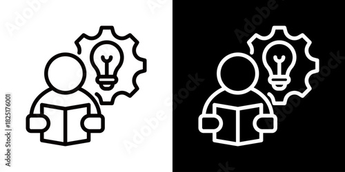 Learning  Icon Of Line Black And White Style\ 