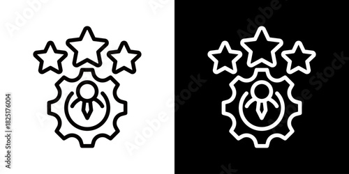Experience  Icon Of Line Black And White Style\ 