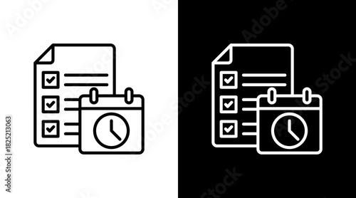 Task List With Icon Set Design