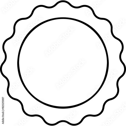 Line Art Gold Seal Icon