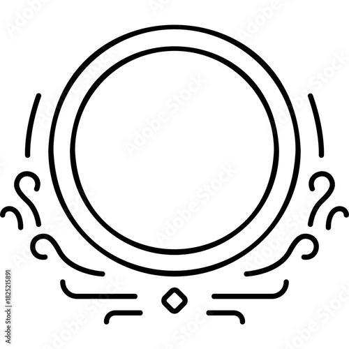 Line Art Luxury Emblem Icon