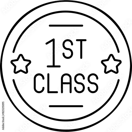 Line Art First Class Icon