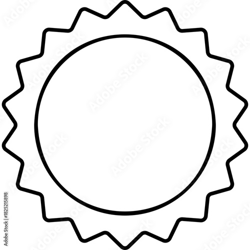 Line Art Platinum Seal Icon