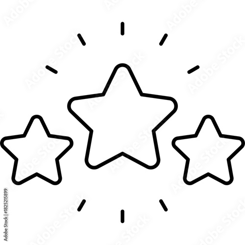 Line Art Quality Star Icon