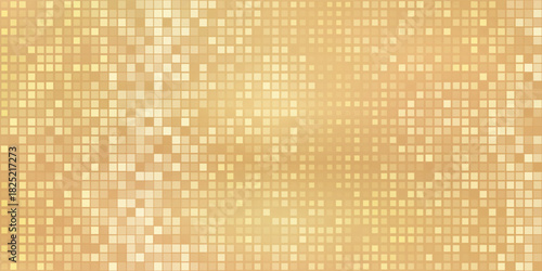 Abstract geometric background with tiles. Beige pixel vector texture. Digital business background. Trend illustration