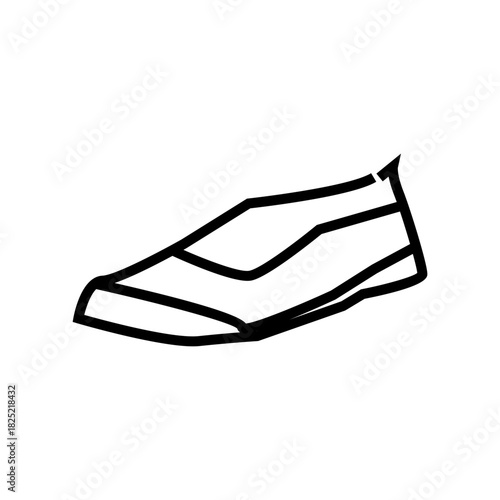 hand drawn vector illustration of a uwabaki shoe