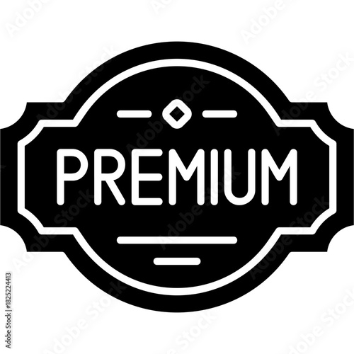 Glyph Solid Premium Tag Icon