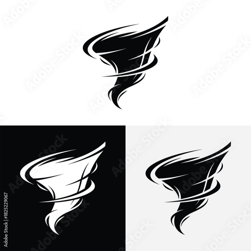 Tornado wind logo design vector illustration