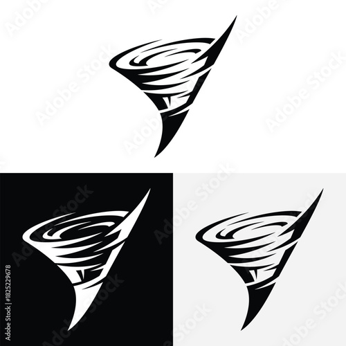 Tornado wind logo design vector illustration