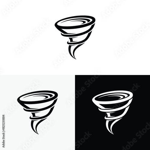 Tornado wind logo design vector illustration