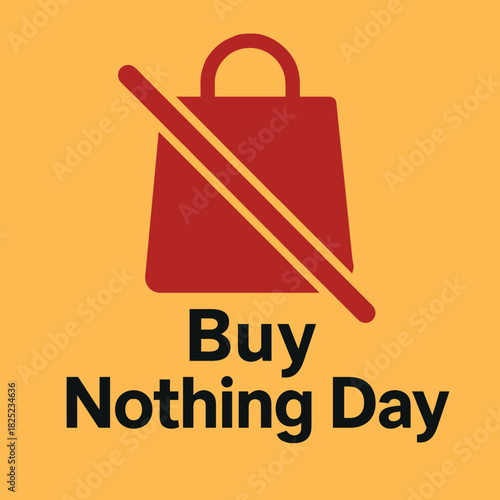 Buy Nothing Day Minimalist Icon Design