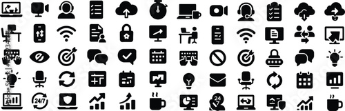 Remote Work & Productivity Tools  Icon Set